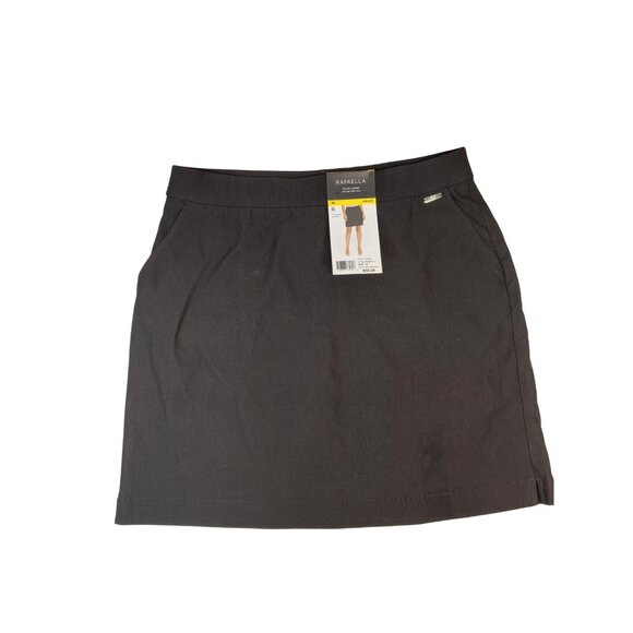 Rafaella Women's Black Skort M Functional Pockets Stretch Waist - Picture 1 of 8